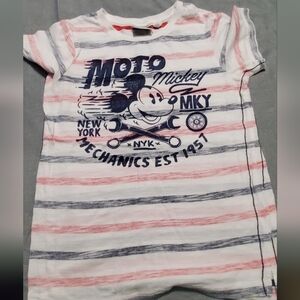 Cotton On Kids Mickey Mouse Striped T-Shirt